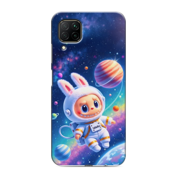 Силиконовый противоударный чехол на Huawei P40 Lite с принтом Labubu Лабубу