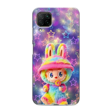 Силиконовый противоударный чехол на Huawei P40 Lite с принтом Labubu Лабубу