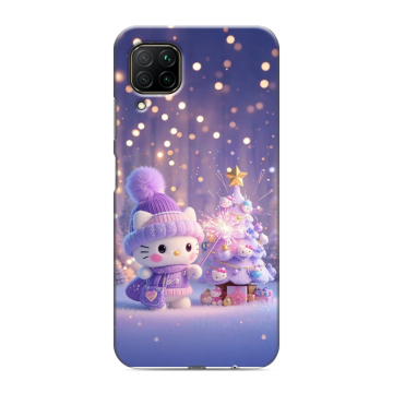 Силиконовый противоударный чехол на Huawei P40 Lite с принтом Новый год Силиконовый противоударный чехол на Huawei P40 Lite с принтом Новый год