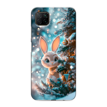 Силиконовый противоударный чехол на Huawei P40 Lite с принтом Новый год Силиконовый противоударный чехол на Huawei P40 Lite с принтом Новый год