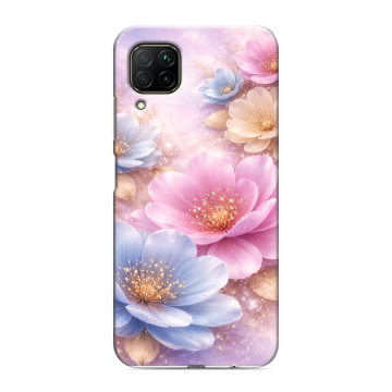 Силиконовый противоударный чехол на Huawei P40 Lite с принтом женский