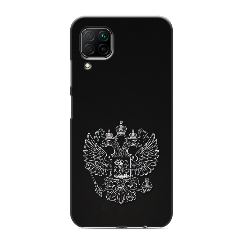 Силиконовый противоударный чехол на Huawei P40 Lite с принтом Герб России Силиконовый противоударный чехол на Huawei P40 Lite с принтом Герб России