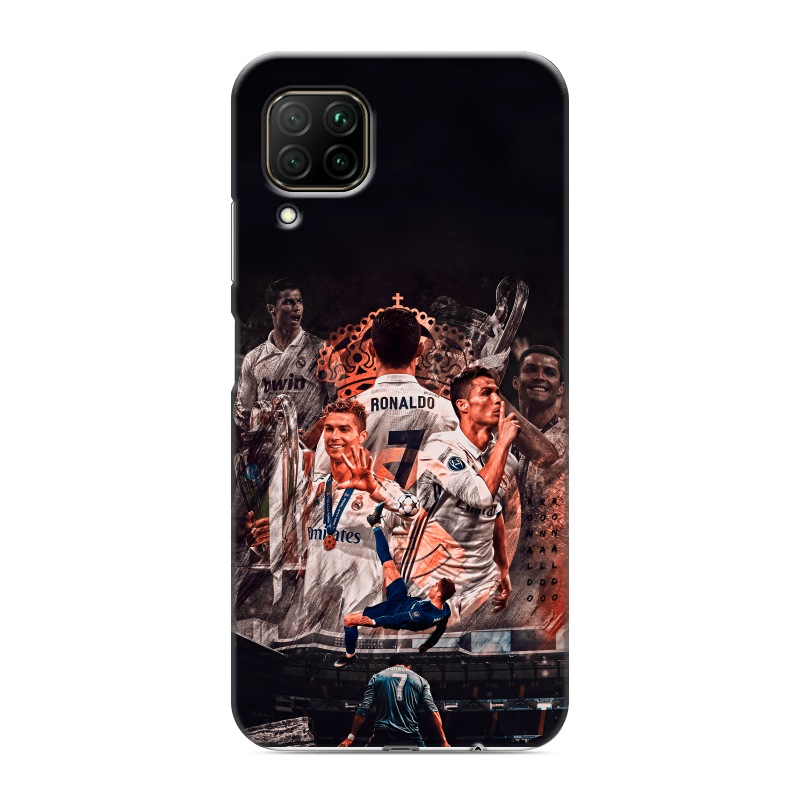 Силиконовый противоударный чехол на Huawei P40 Lite с принтом Реал Роналдо Real Ronaldo Силиконовый противоударный чехол на Huawei P40 Lite с принтом Реал Роналдо Real Ronaldo