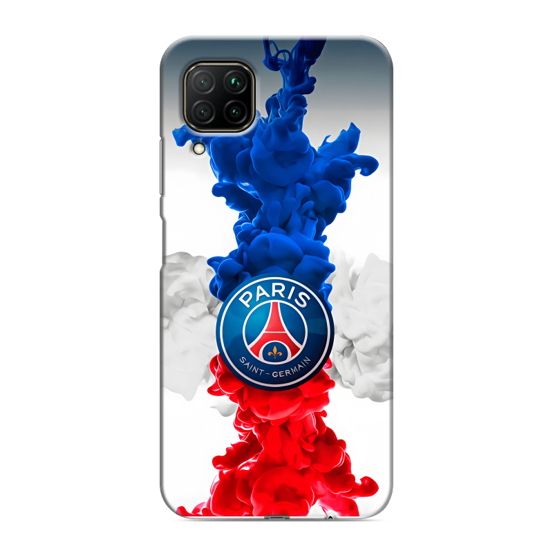 Силиконовый противоударный чехол на Huawei P40 Lite с принтом PSG ПСЖ Силиконовый противоударный чехол на Huawei P40 Lite с принтом PSG ПСЖ