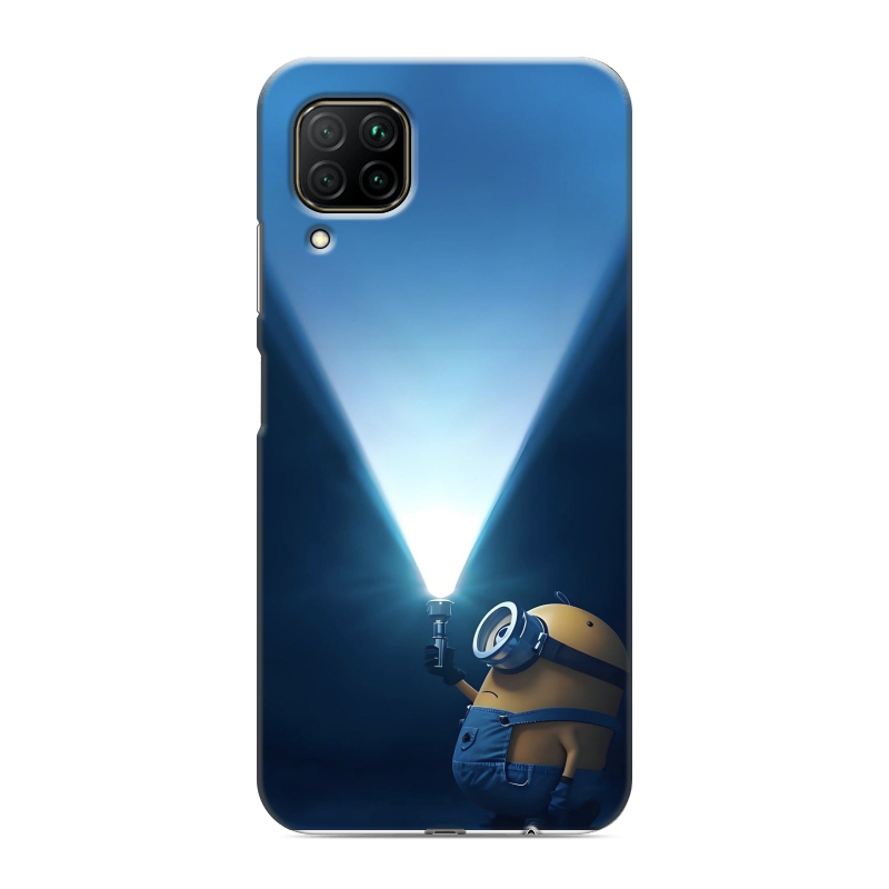 Силиконовый противоударный чехол на Huawei P40 Lite с принтом Миньоны Силиконовый противоударный чехол на Huawei P40 Lite с принтом Миньоны