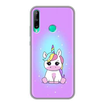 Силиконовый чехол на Huawei P40 Lite E с принтом Единорог