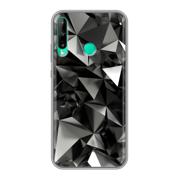 Силиконовый чехол на Huawei P40 Lite E с принтом Черные кристаллы