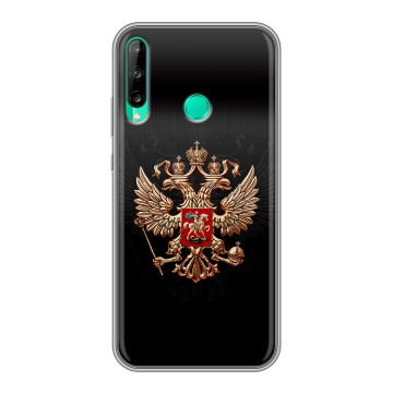 Силиконовый чехол на Huawei P40 Lite E с принтом Герб России