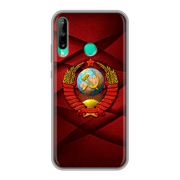 Силиконовый чехол на Huawei P40 Lite E с принтом Герб СССР