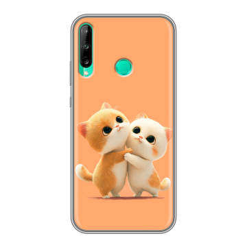Силиконовый чехол на Huawei P40 Lite E с принтом Милые котики