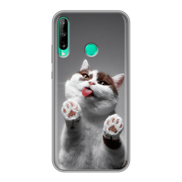 Силиконовый чехол на Huawei P40 Lite E с принтом Коты