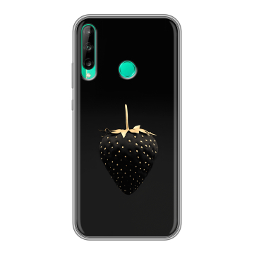 Силиконовый чехол на Huawei P40 Lite E с принтом Черная клубника
