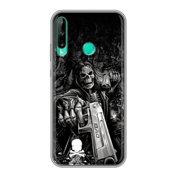 Силиконовый чехол на Huawei P40 Lite E с принтом Скелет