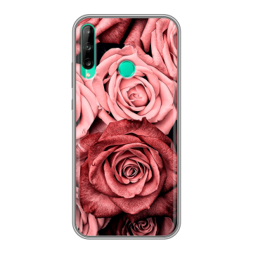 Силиконовый чехол на Huawei P40 Lite E с принтом Цветы розы