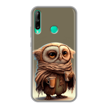 Силиконовый чехол на Huawei P40 Lite E с принтом Сова
