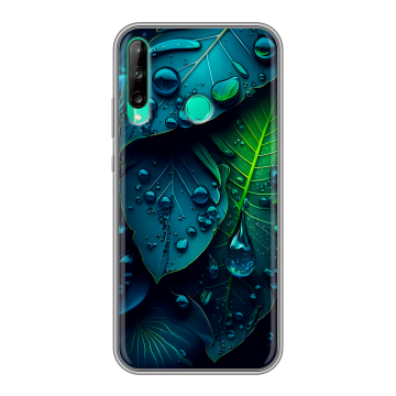 Силиконовый чехол на Huawei P40 Lite E с принтом Листья