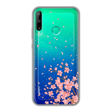 Силиконовый чехол на Huawei P40 Lite E с принтом Ветка сакуры