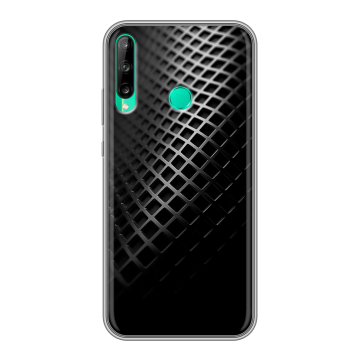 Силиконовый чехол на Huawei P40 Lite E с принтом Текстура металла