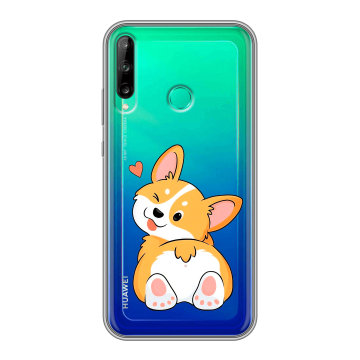 Силиконовый чехол на Huawei P40 Lite E с принтом Корги