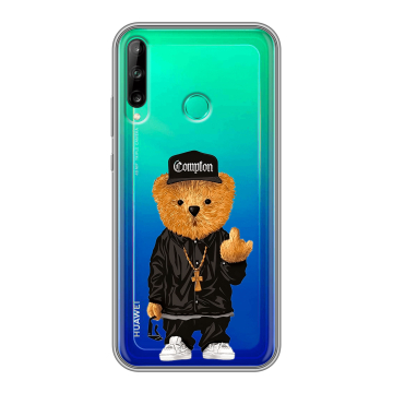 Силиконовый чехол на Huawei P40 Lite E с принтом Плюшевый медведь