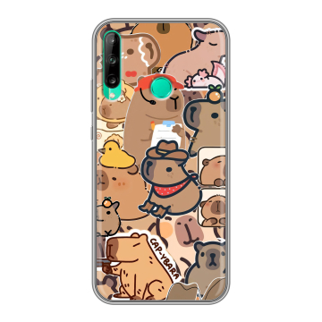 Силиконовый чехол на Huawei P40 Lite E с принтом капибара Силиконовый чехол на Huawei P40 Lite E с принтом капибара