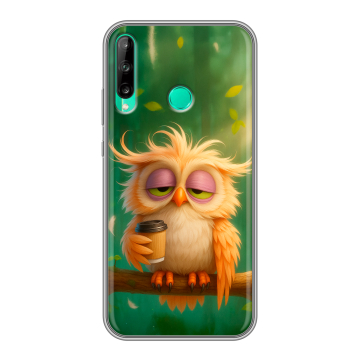 Силиконовый чехол на Huawei P40 Lite E с принтом сова