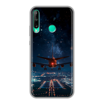 Силиконовый чехол на Huawei P40 Lite E с принтом самолет