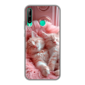 Силиконовый чехол на Huawei P40 Lite E с принтом котята котики