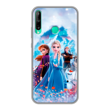 Силиконовый чехол на Huawei P40 Lite E с принтом Холодное сердце Frozen