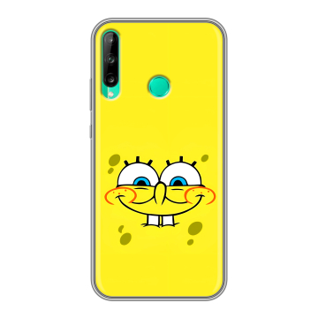 Силиконовый чехол на Huawei P40 Lite E с принтом спанчбоб спанч боб