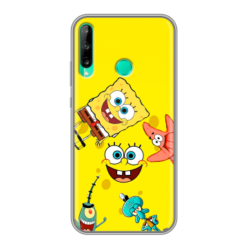 Силиконовый чехол на Huawei P40 Lite E с принтом Спанч боб Спанчбоб Силиконовый чехол на Huawei P40 Lite E с принтом Спанч боб Спанчбоб