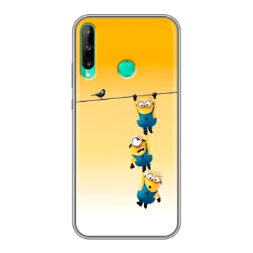 Силиконовый чехол на Huawei P40 Lite E с принтом Миньоны