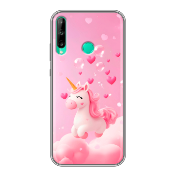 Силиконовый чехол на Huawei P40 Lite E с принтом Единорог