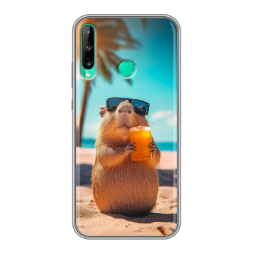 Силиконовый чехол на Huawei P40 Lite E с принтом Капибара