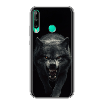 Силиконовый чехол на Huawei P40 Lite E с принтом Волк