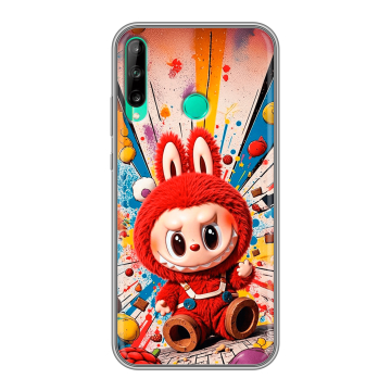 Силиконовый чехол на Huawei P40 Lite E с принтом Labubu Лабубу