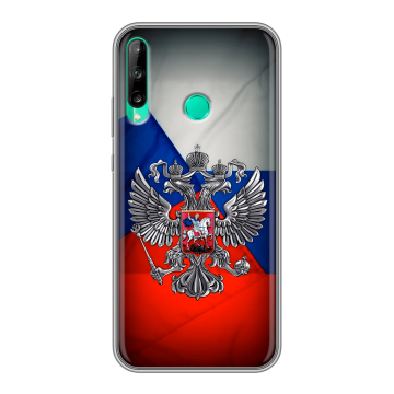 Силиконовый чехол на Huawei P40 Lite E с принтом Флаг России