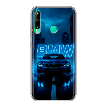 Силиконовый чехол на Huawei P40 Lite E с принтом BMW БМВ