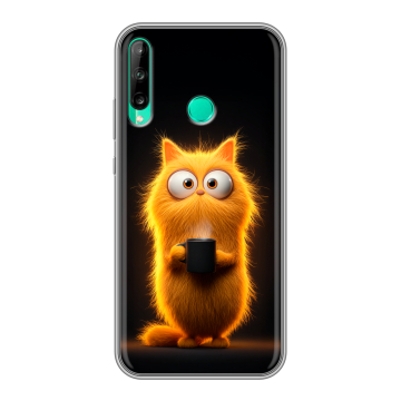 Силиконовый чехол на Huawei P40 Lite E с принтом Смешной кот