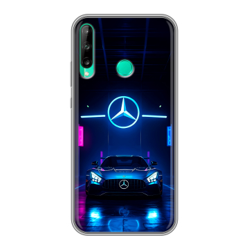 Силиконовый чехол на Huawei P40 Lite E с принтом Mercedes Мерседес
