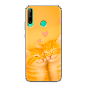 Силиконовый чехол на Huawei P40 Lite E с принтом Милые котята