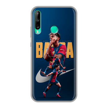 Силиконовый чехол на Huawei P40 Lite E с принтом Барселона Barca Yamal 