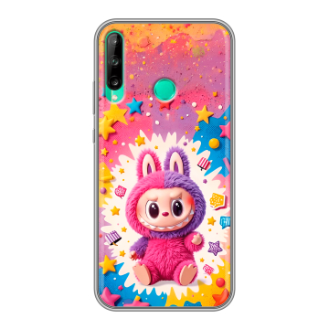 Силиконовый чехол на Huawei P40 Lite E с принтом Labubu Лабубу