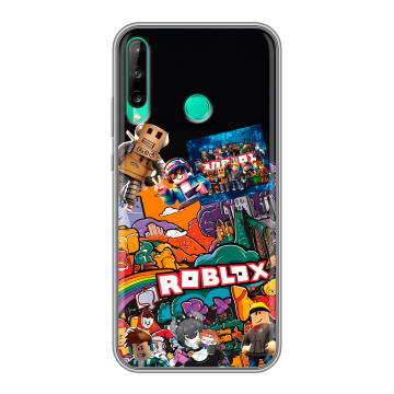 Силиконовый чехол на Huawei P40 Lite E с принтом Roblox Роблокс