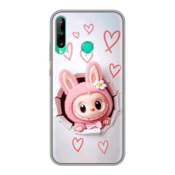 Силиконовый чехол на Huawei P40 Lite E с принтом Labubu Лабубу