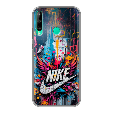 Силиконовый чехол на Huawei P40 Lite E с принтом Nike Найк Силиконовый чехол на Huawei P40 Lite E с принтом Nike Найк