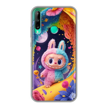 Силиконовый чехол на Huawei P40 Lite E с принтом Labubu Лабубу Силиконовый чехол на Huawei P40 Lite E с принтом Labubu Лабубу