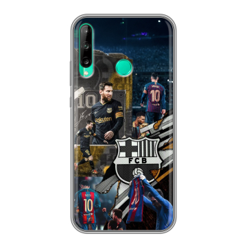 Силиконовый чехол на Huawei P40 Lite E с принтом Messi Barcelona