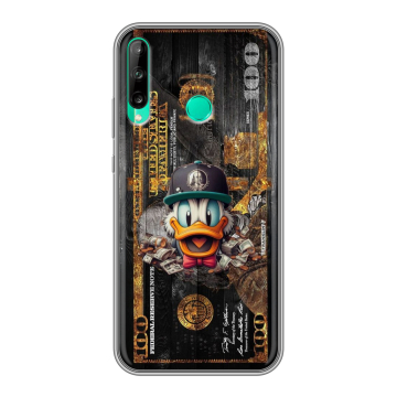 Силиконовый чехол на Huawei P40 Lite E с принтом Дональд Дак Доллар