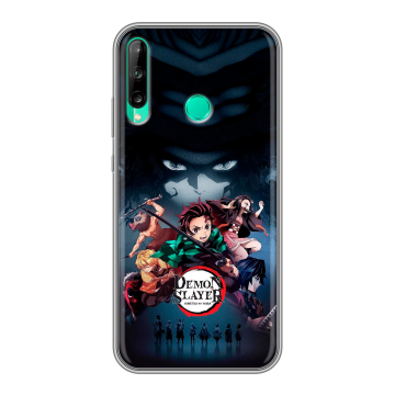 Силиконовый чехол на Huawei P40 Lite E с принтом Demon Slayer Клинок рассекающий демонов Силиконовый чехол на Huawei P40 Lite E с принтом Demon Slayer Клинок рассекающий демонов